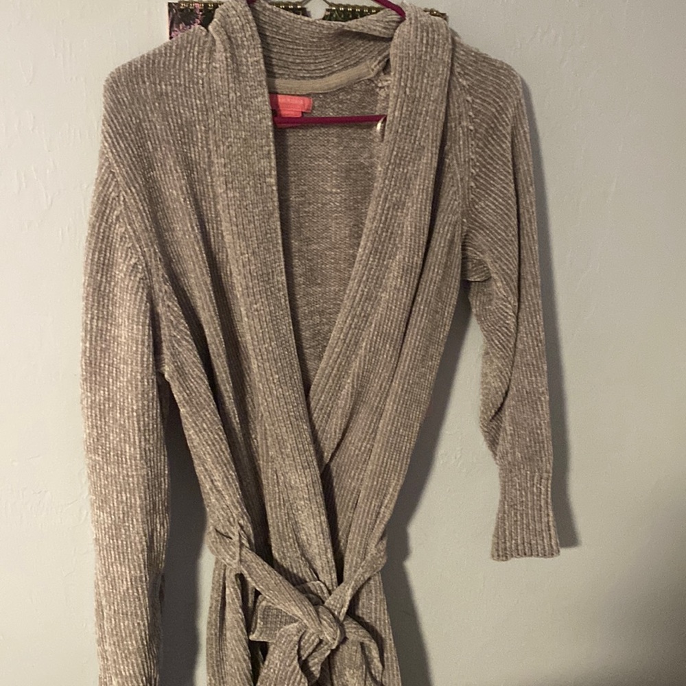 Grey soft robe